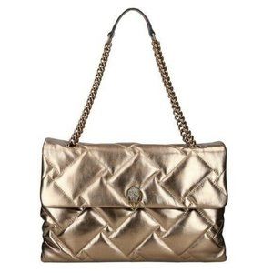 Kurt Geiger London Leather Kensington Soft XXL in Gold NWT Chain Strap